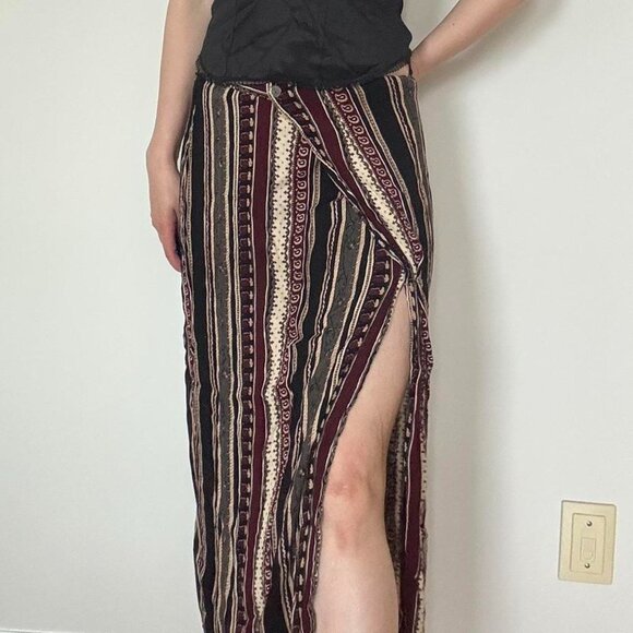 vintage striped midi skirt - Picture 2 of 8